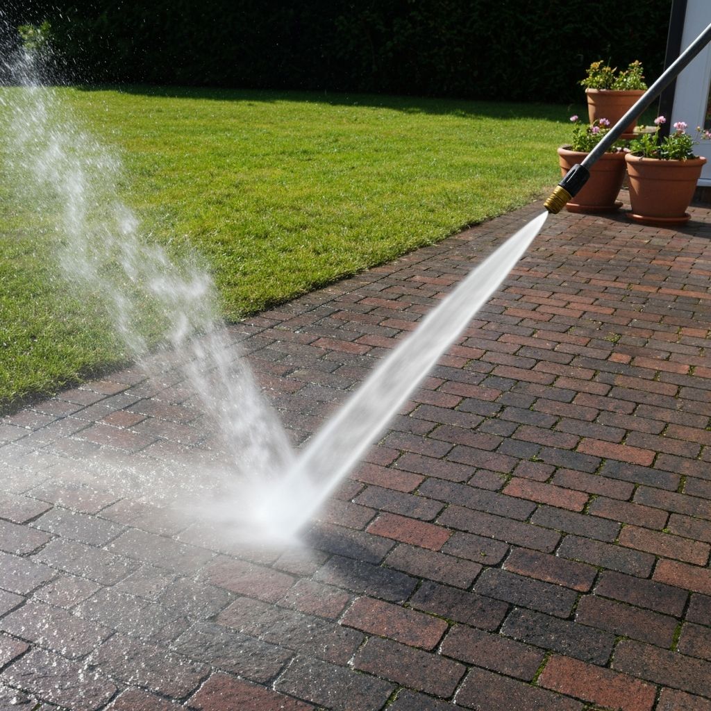 Patio brick cleaning